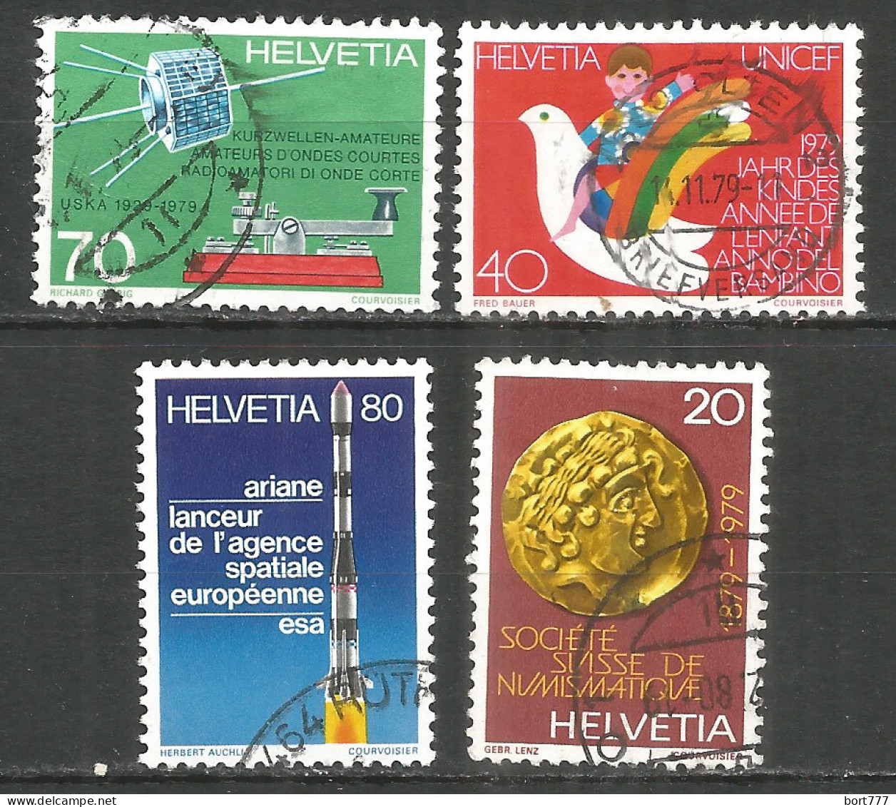 Switzerland 1979 Year , Used Stamps Mi 1161-64 Space - Gebraucht