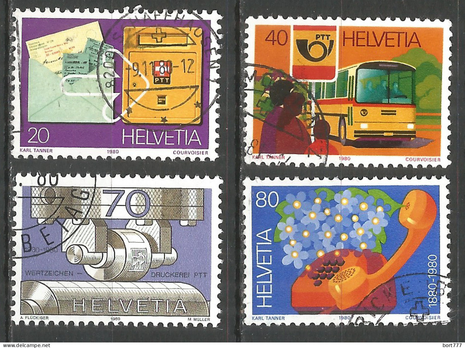 Switzerland 1980 Year , Used Stamps Mi 1180-83 - Gebruikt