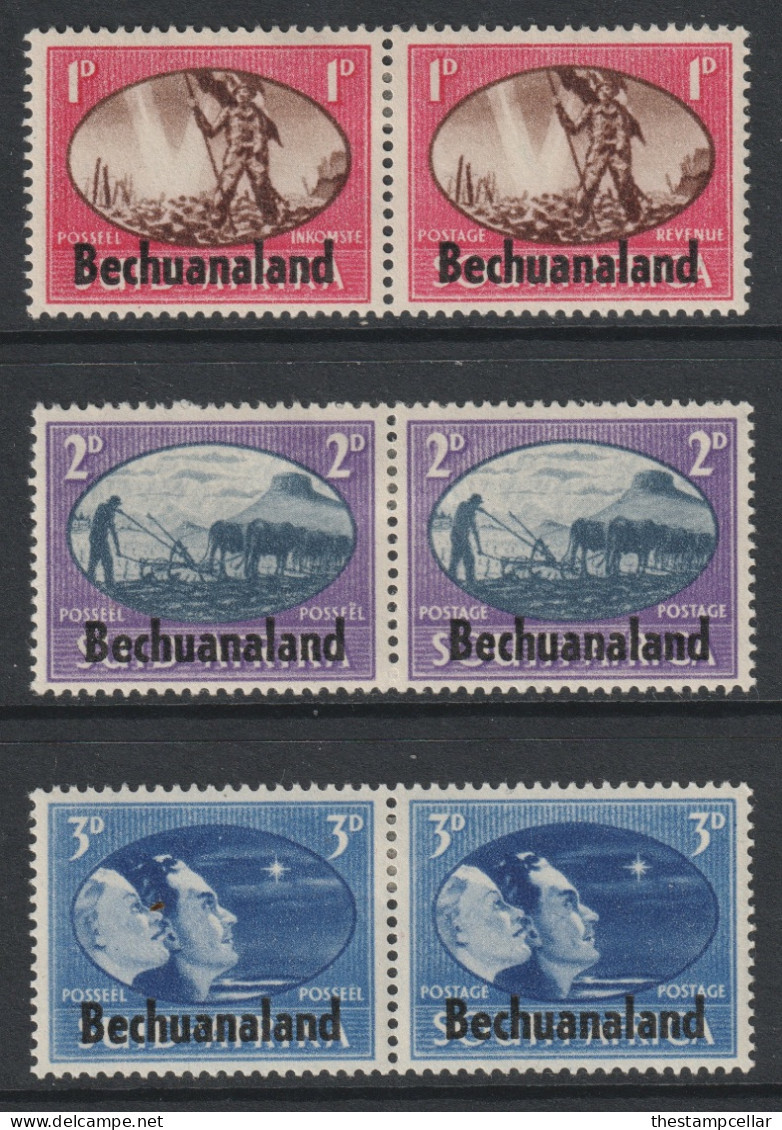 Bechuanaland Scott 137/139 - SG129/131, 1945 Victory Set MH* - 1885-1964 Bechuanaland Protettorato