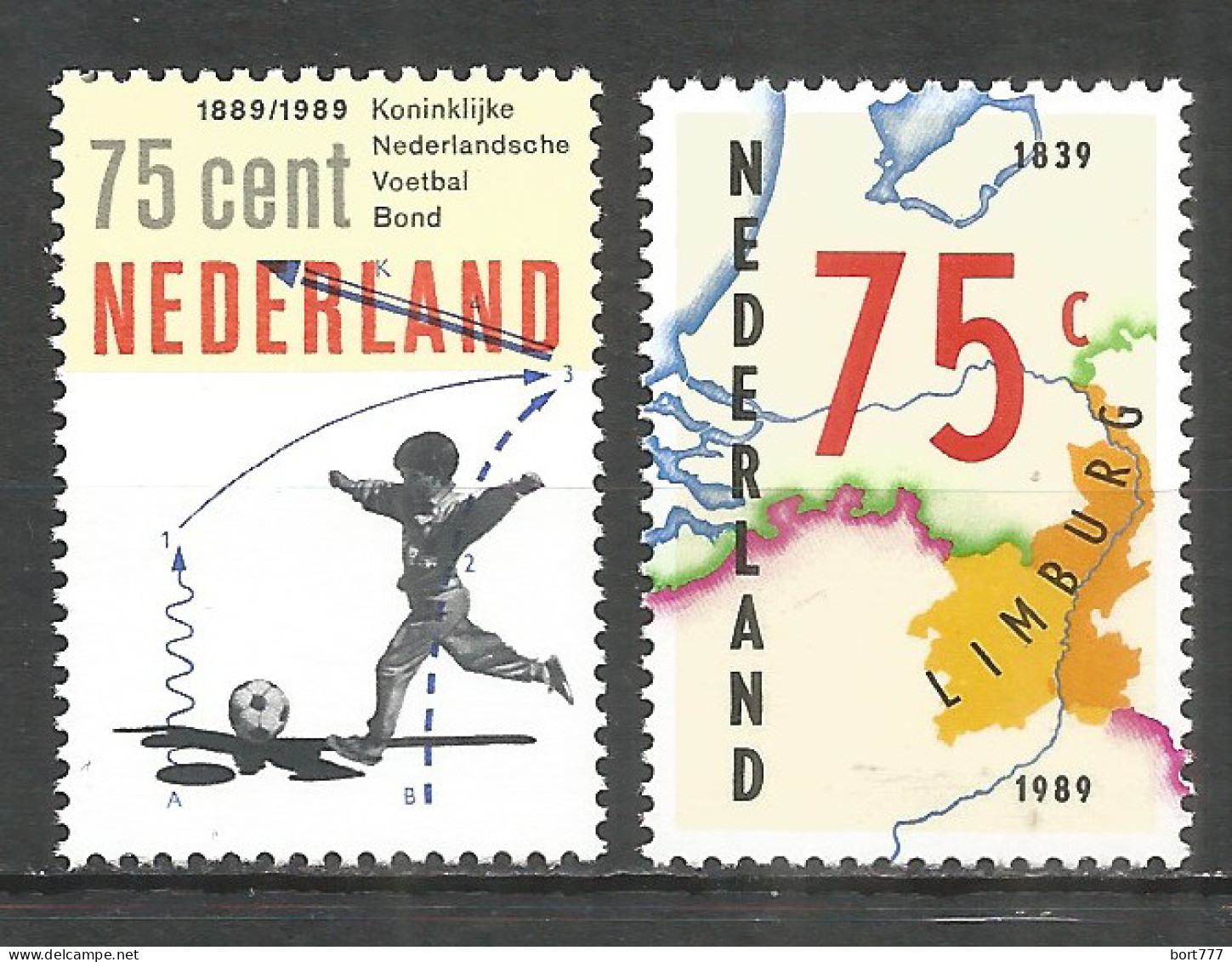 NETHERLANDS 1989 Year , Mint Stamps MNH (**) Soccer Football - Nuovi