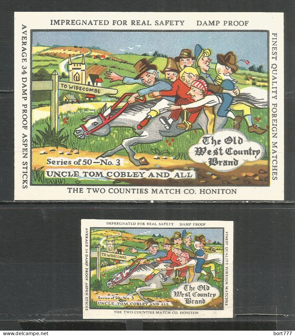 UdSSR Russia 2 Old Export Matchbox Labels Old West Country - Matchbox Labels