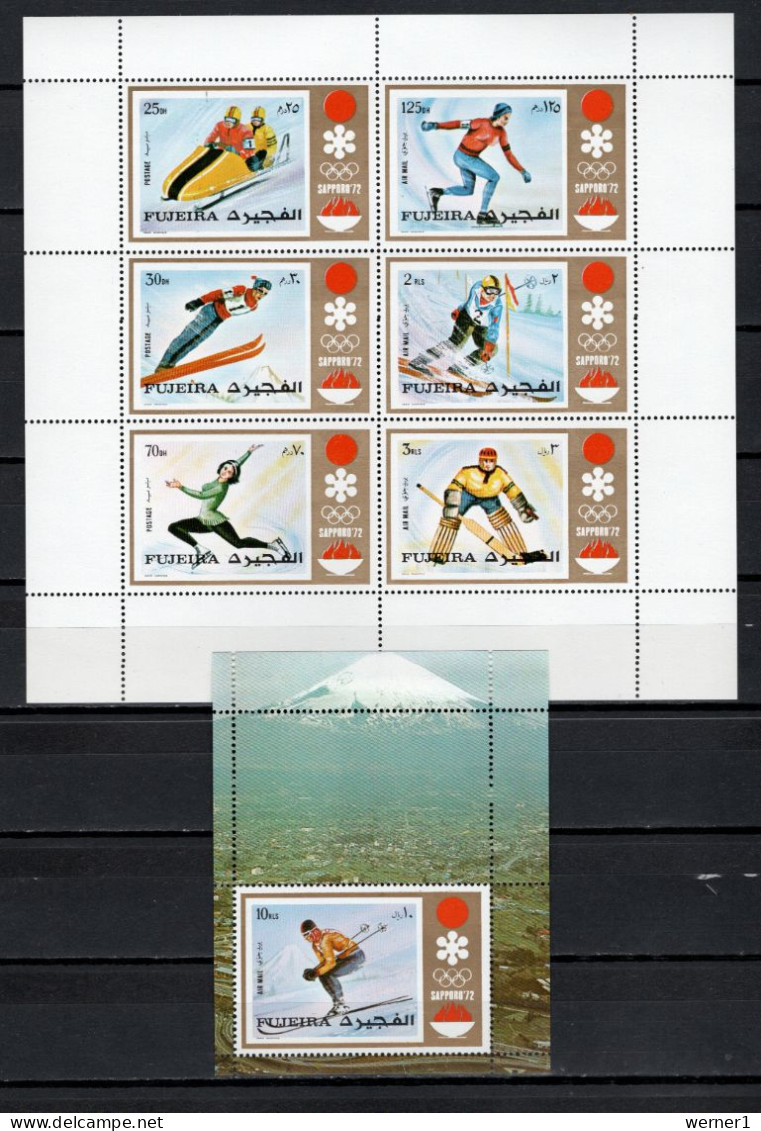 Fujeira 1972 Olympic Games Sapporo Sheetlet + S/s MNH - Invierno 1972: Sapporo