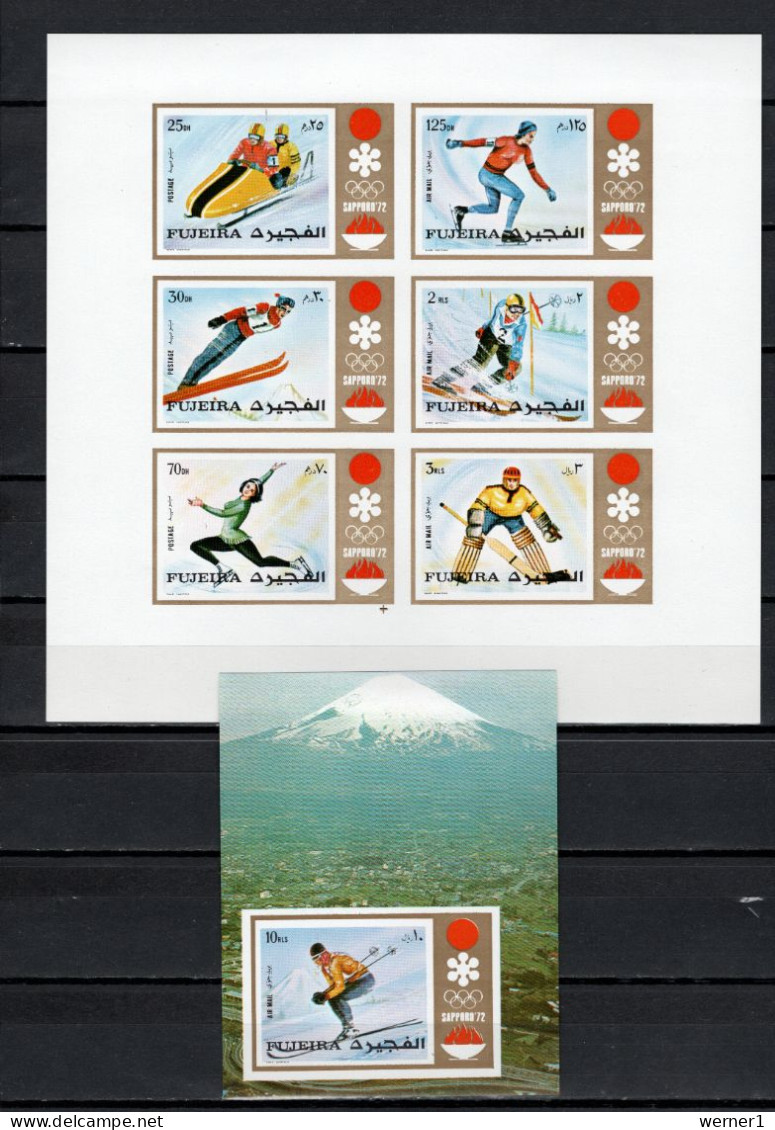 Fujeira 1972 Olympic Games Sapporo Sheetlet + S/s Imperf. MNH - Winter 1972: Sapporo