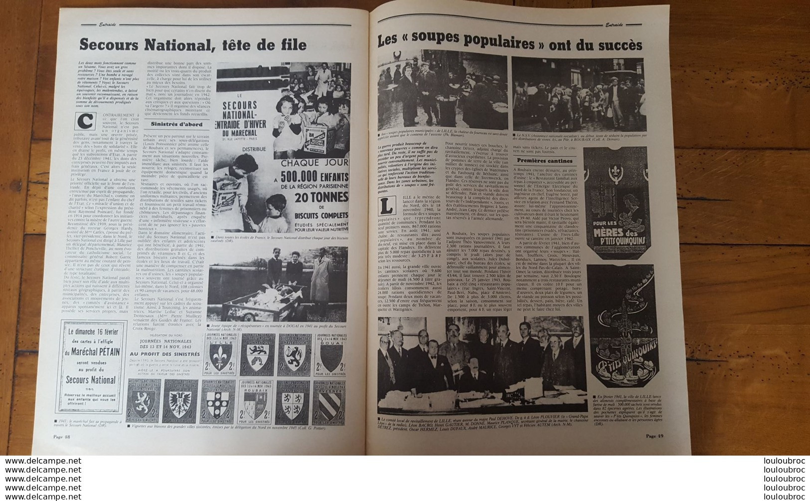 1939-1945 DANS LE NORD DE LA FRANCE ET EN BELGIQUE N°5  PAR NORD ECLAIR 55 PAGES VOIR SCAN DU SOMMAIRE - 1939-45