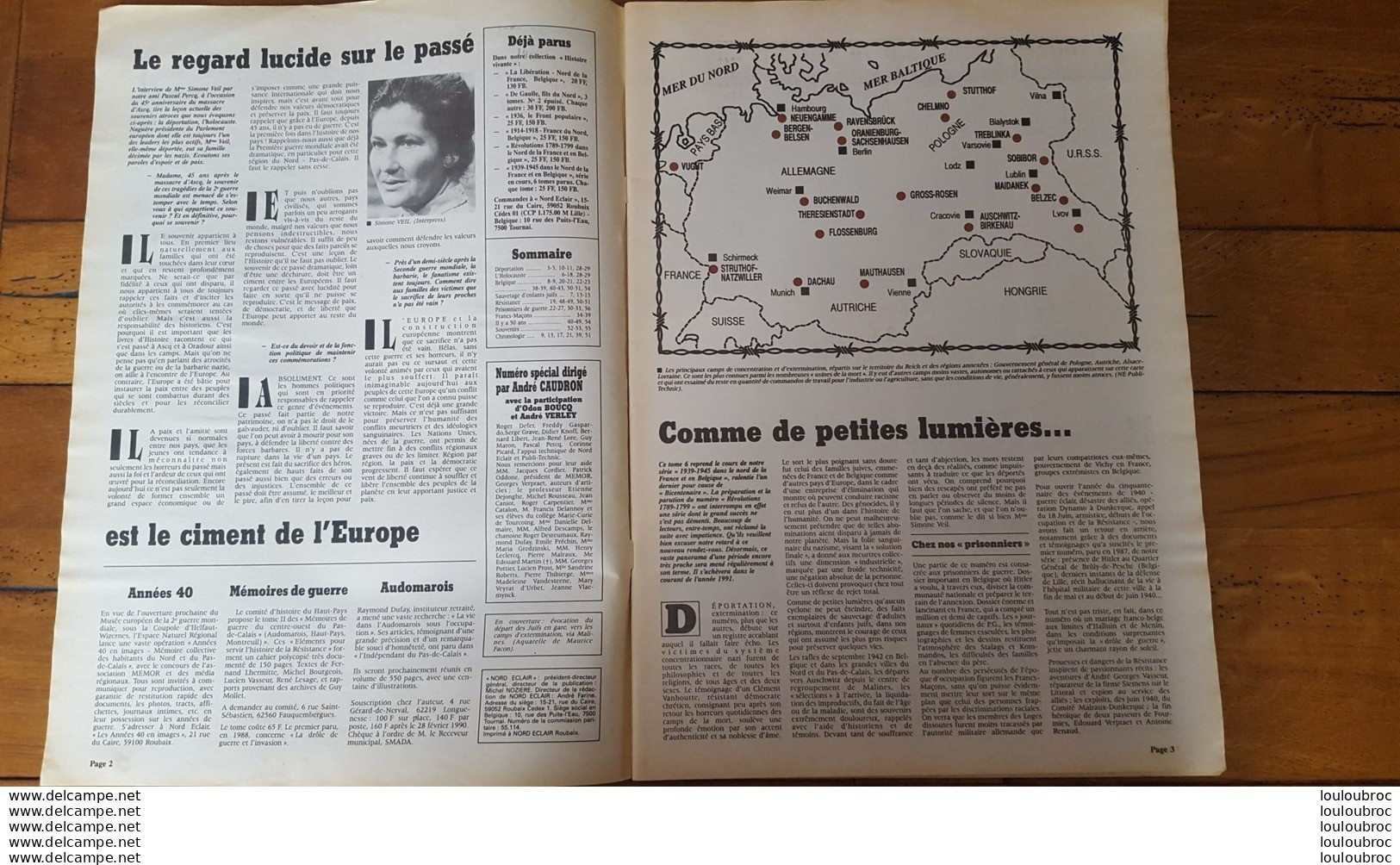 1939-1945 DANS LE NORD DE LA FRANCE ET EN BELGIQUE N°6  PAR NORD ECLAIR 55 PAGES VOIR SCAN DU SOMMAIRE - 1939-45