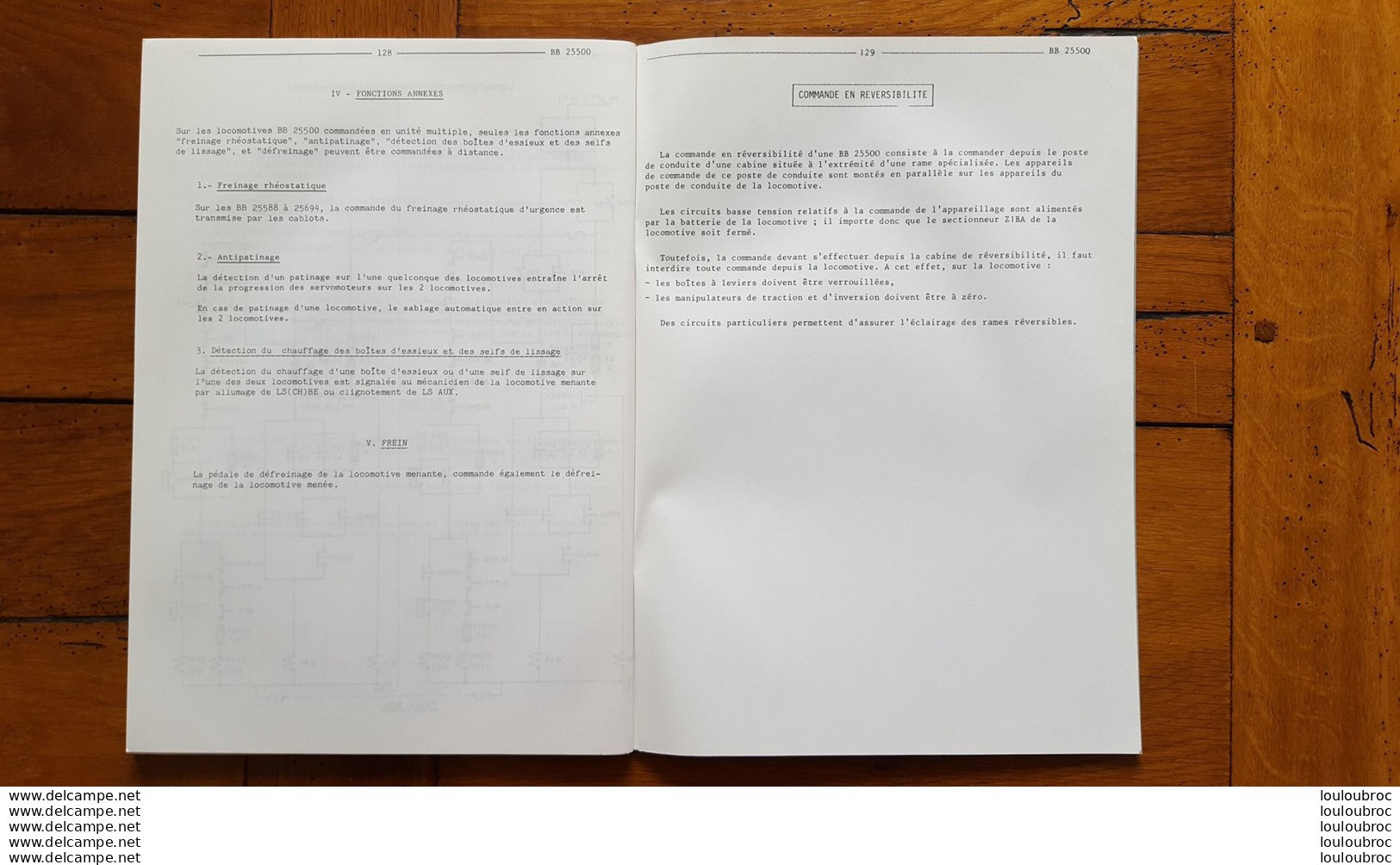 SNCF LIVRET PRATIQUE DE 131 PAGES LOCOMOTIVES BB 25501 A 25694  FORMATION DES AGENTS - Bahnwesen & Tramways