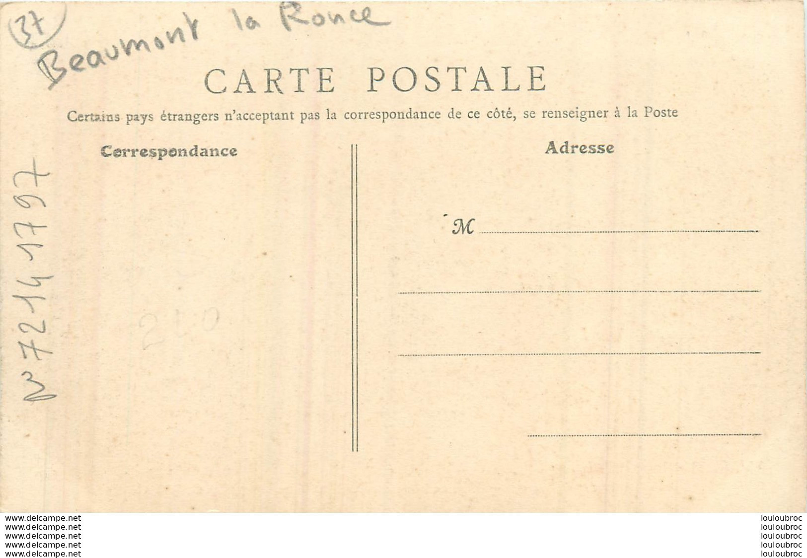 L'AVENIR DU PROLETARIAT A BEAUMONT LA RONCE DOMAINE DE LA HAUTE BARDE FERME DE LA RIBAUDIERE - Partiti Politici & Elezioni