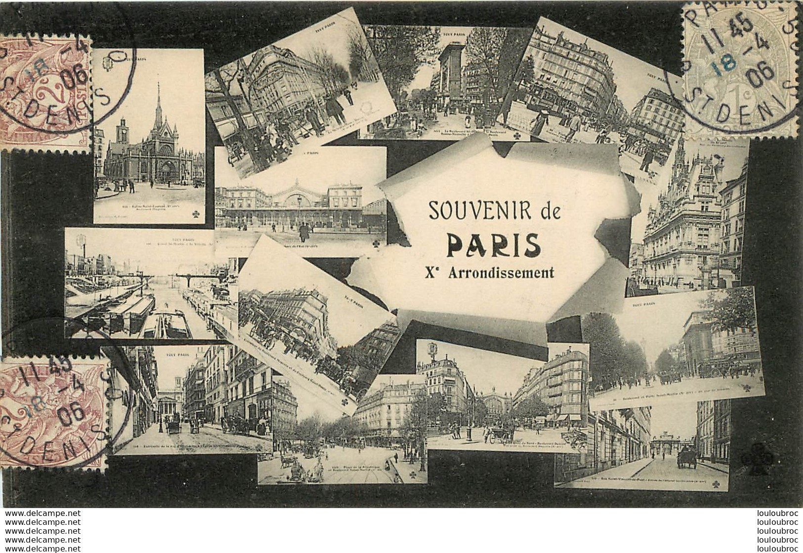 PARIS Xe ARRONDISSEMENT  SOUVENIR DE PARIS 1906 - Arrondissement: 02