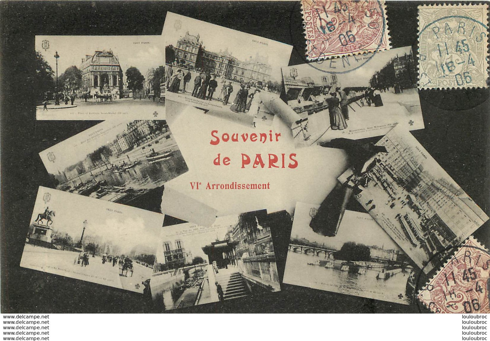 PARIS VIe ARRONDISSEMENT  SOUVENIR DE PARIS 1906 - Paris (02)