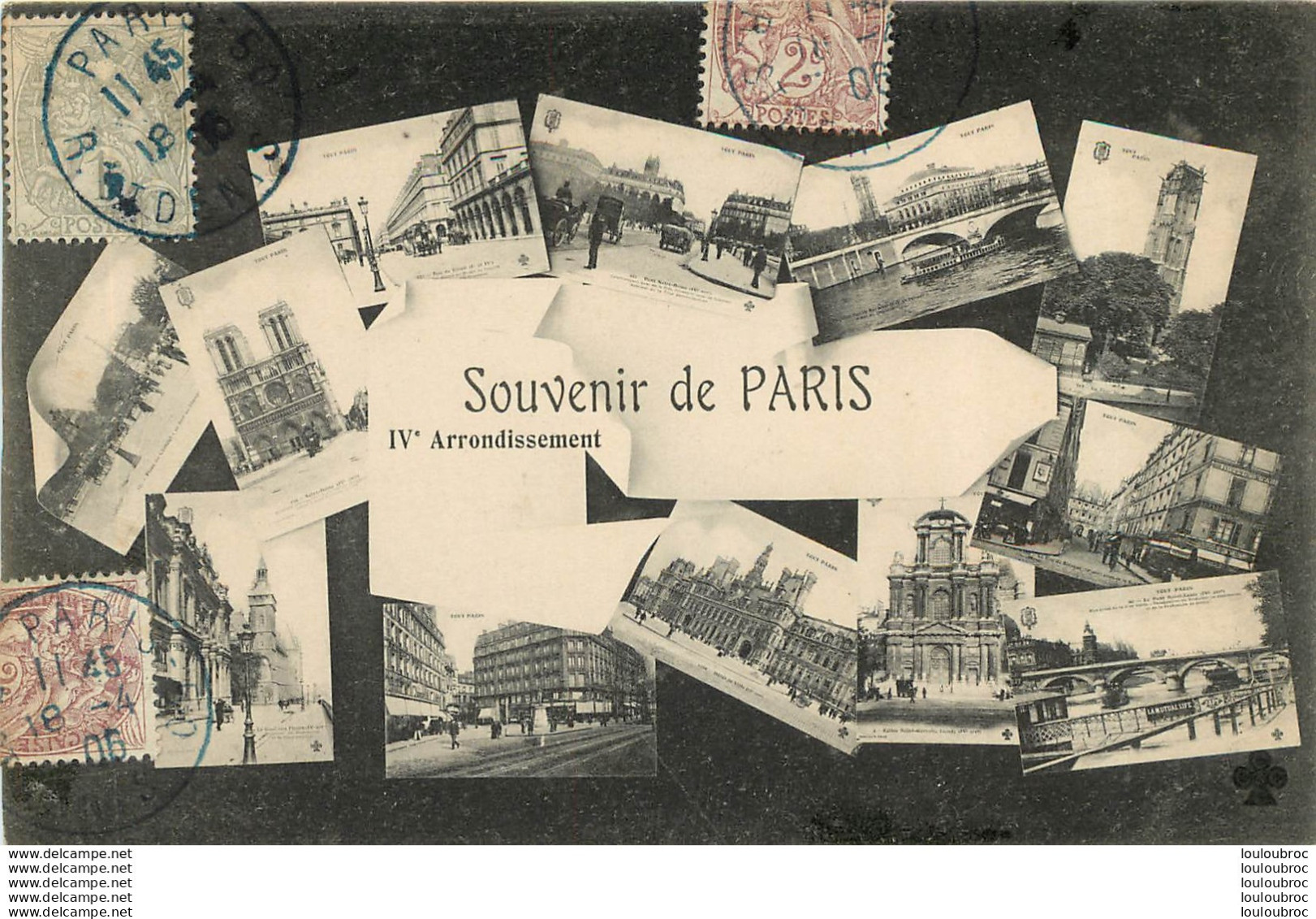 PARIS IVe ARRONDISSEMENT  SOUVENIR DE PARIS 1906 - Arrondissement: 02