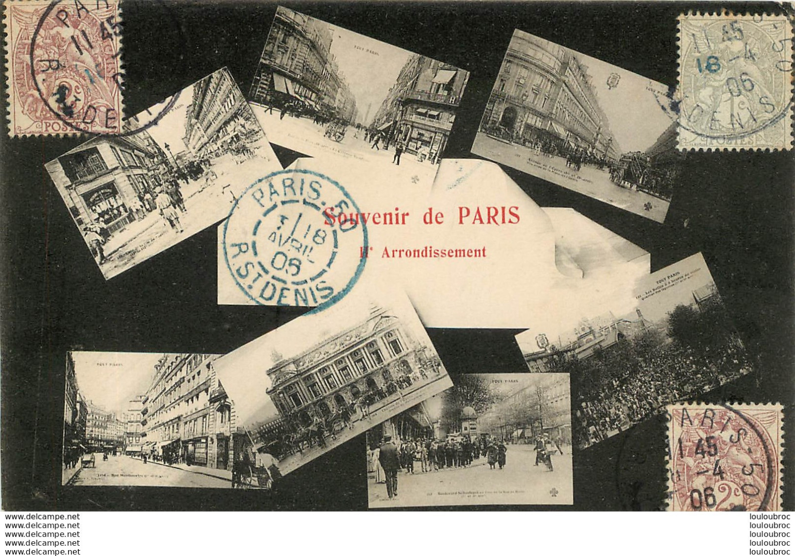 PARIS IIe ARRONDISSEMENT  SOUVENIR DE PARIS 1906 - District 02
