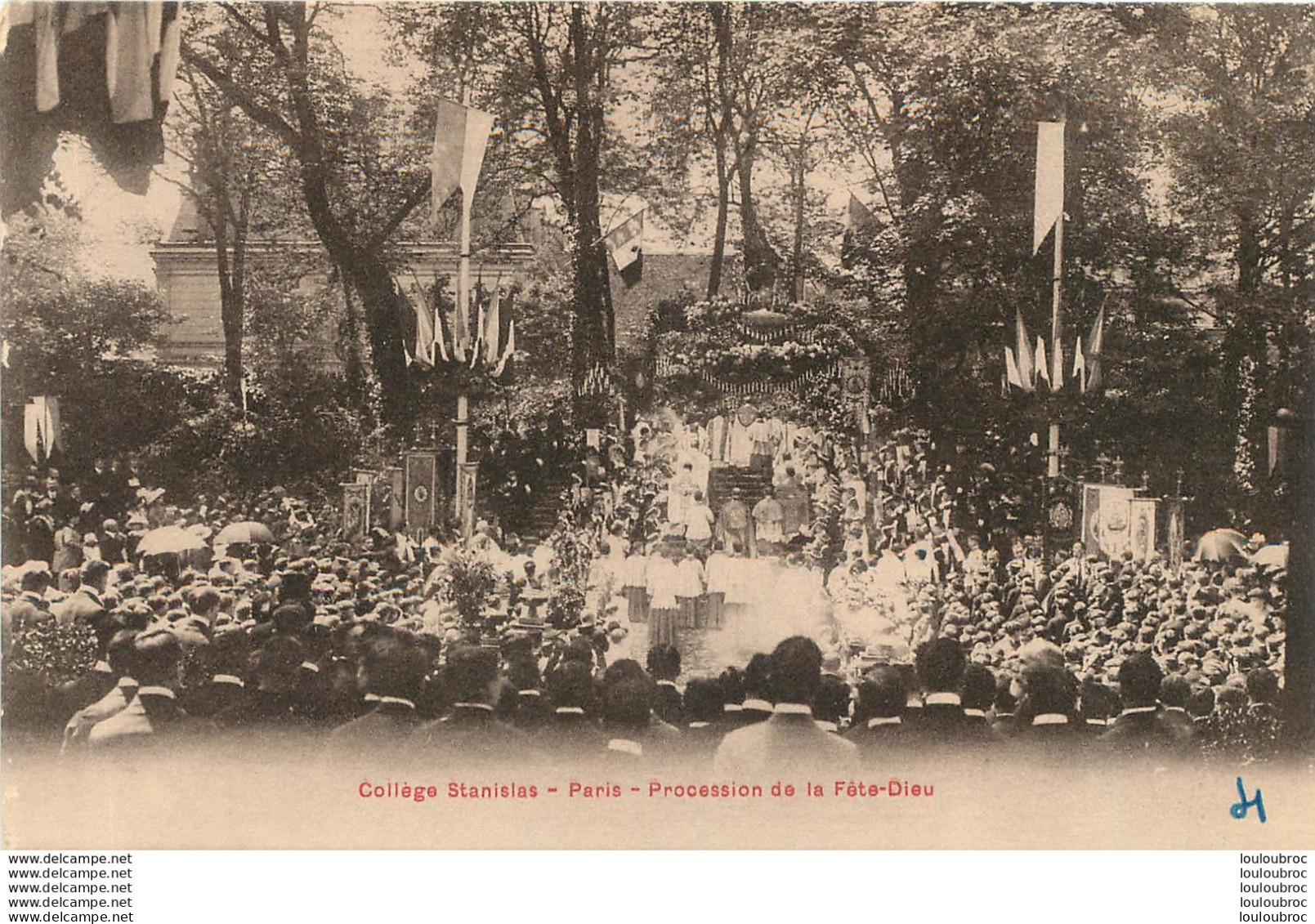 PARIS VIe  COLLEGE STANISLAS PROCESSION DE LA FETE DIEU - Arrondissement: 06