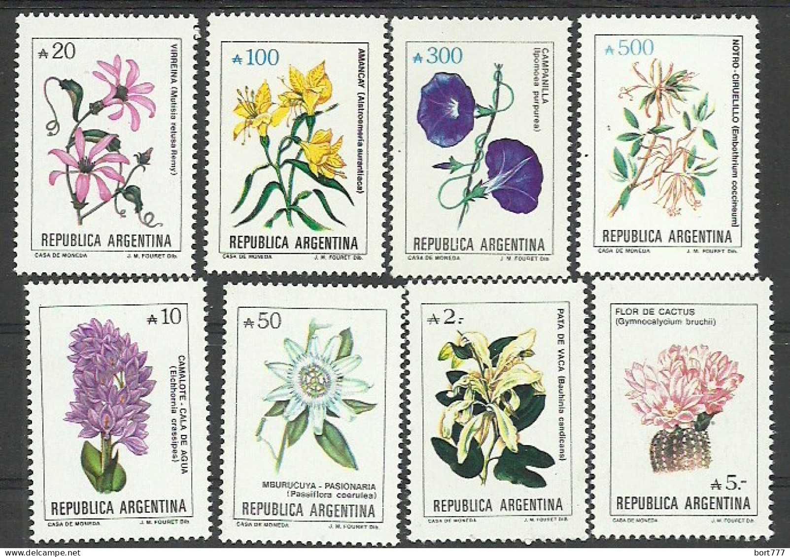 Argentina 1988/89 Years , Mint MNH (**) Flowers - Neufs