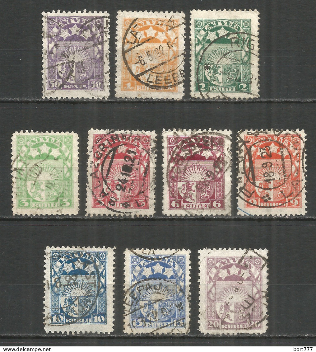 Latvia 1921 Used Stamps  Set - Lettonia