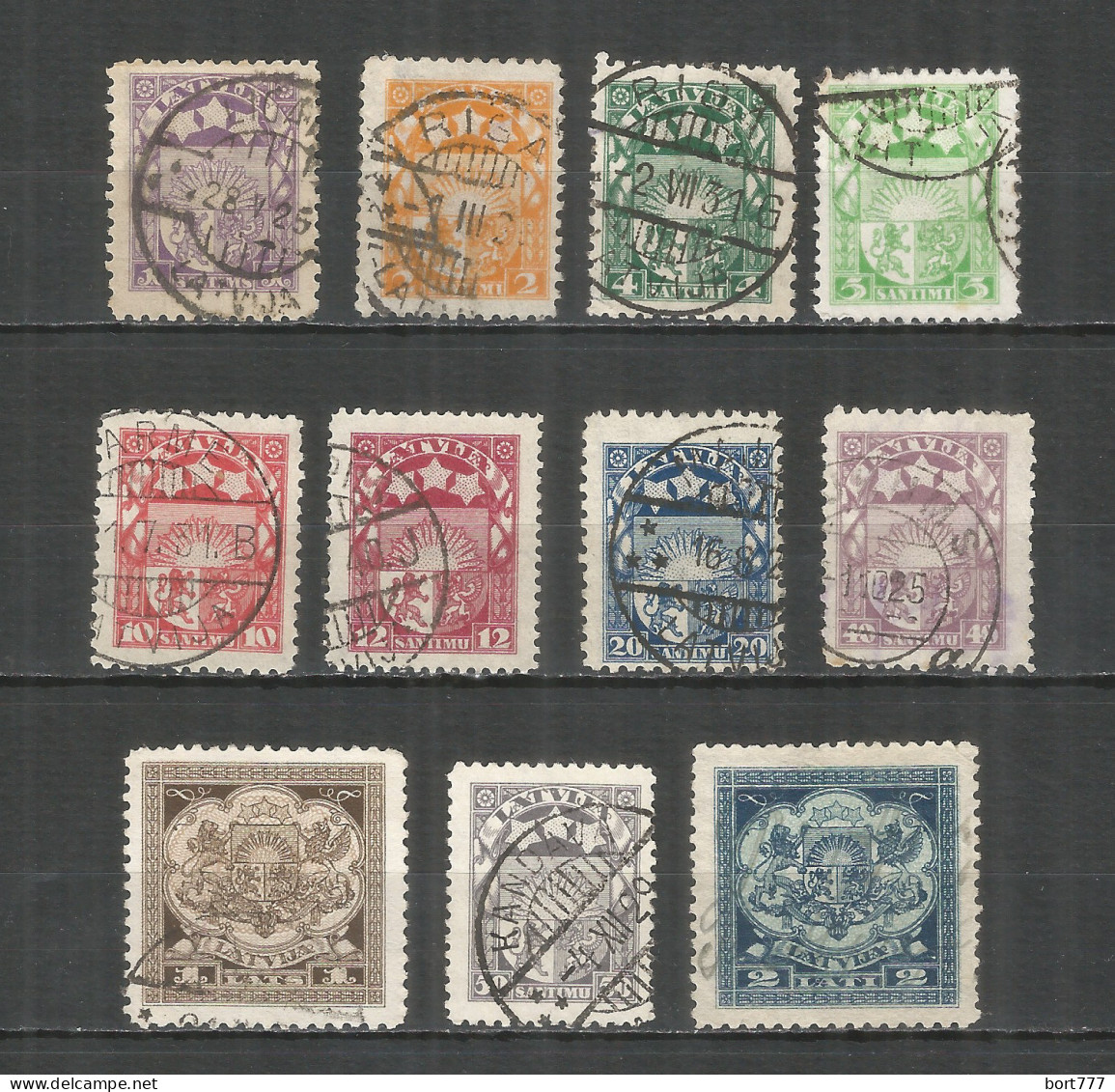 Latvia 1923 Used Stamps  Set Michel # 89-99 - Lettonia