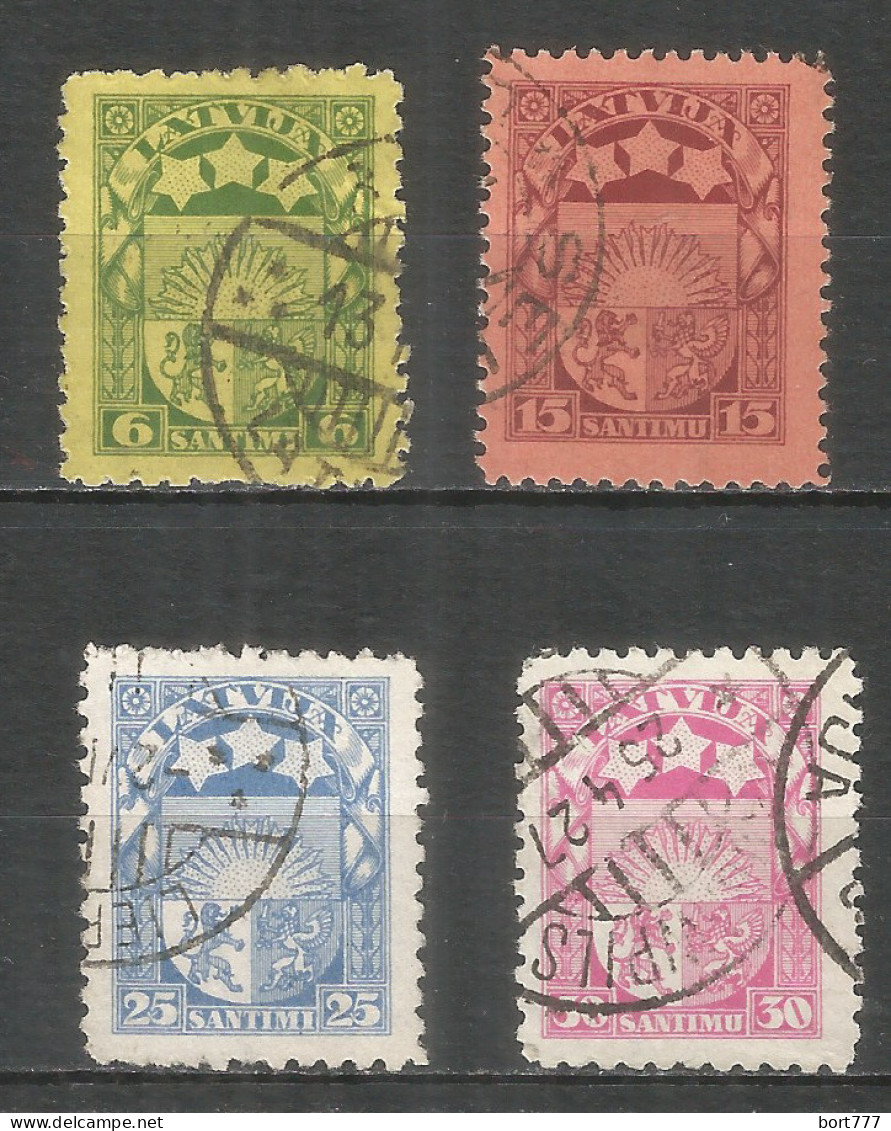 Latvia 1925 Used Stamps Michel # 103-106 - Lettonia