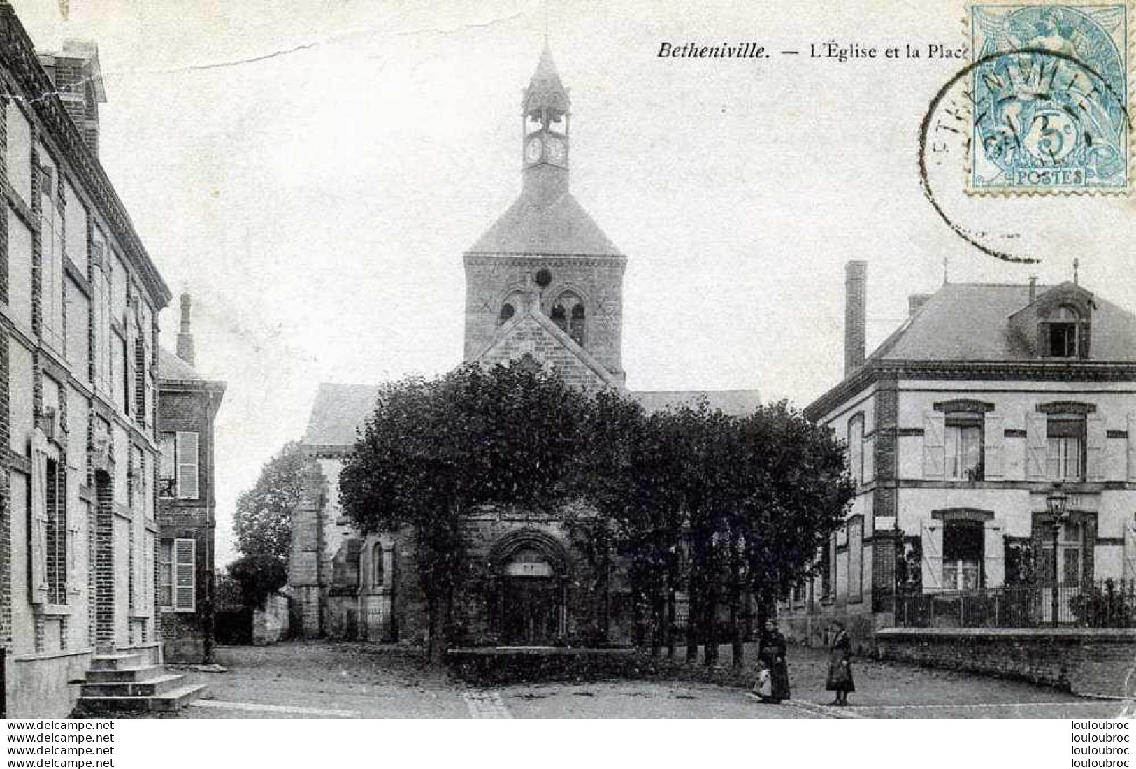 51 BETHENIVILLE L'EGLISE ET LA PLACE - Bétheniville