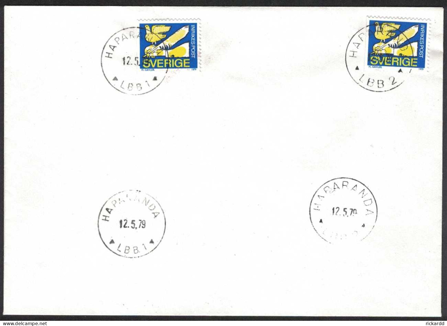 Cover Cancelled HAPARANDA LBB1 & LBB2 12.5.79 On Rabattmärken - Altri & Non Classificati