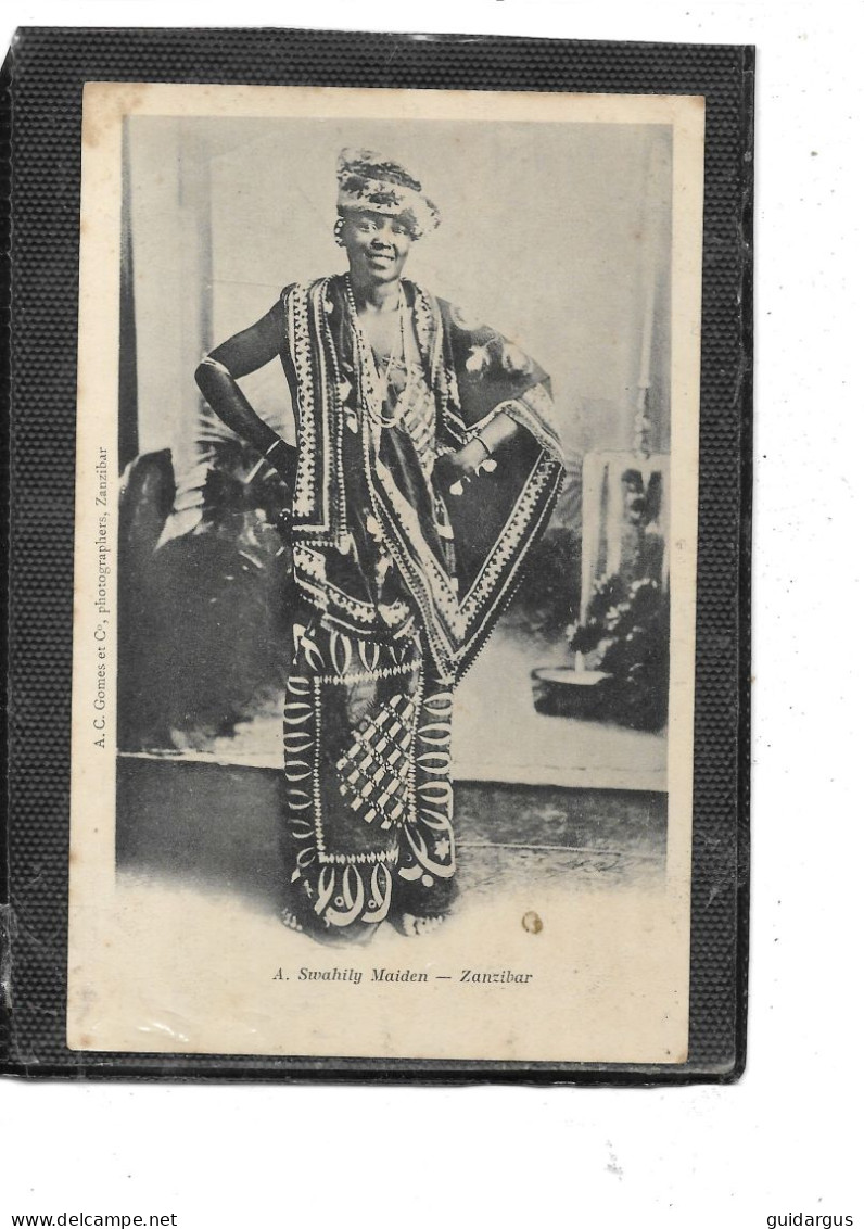 Afrique-Tanzanie-ZANZIBAR- Une Vue Animée D'une " SWAHILY MAIDEN " En 1900 - Tanzania