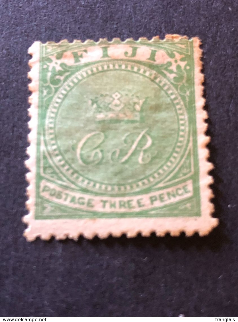 SG 11  3d Green, MH*, Some Toning And Adhesions As Seen On The Scan, CV £120 - Fidschi-Inseln (...-1970)