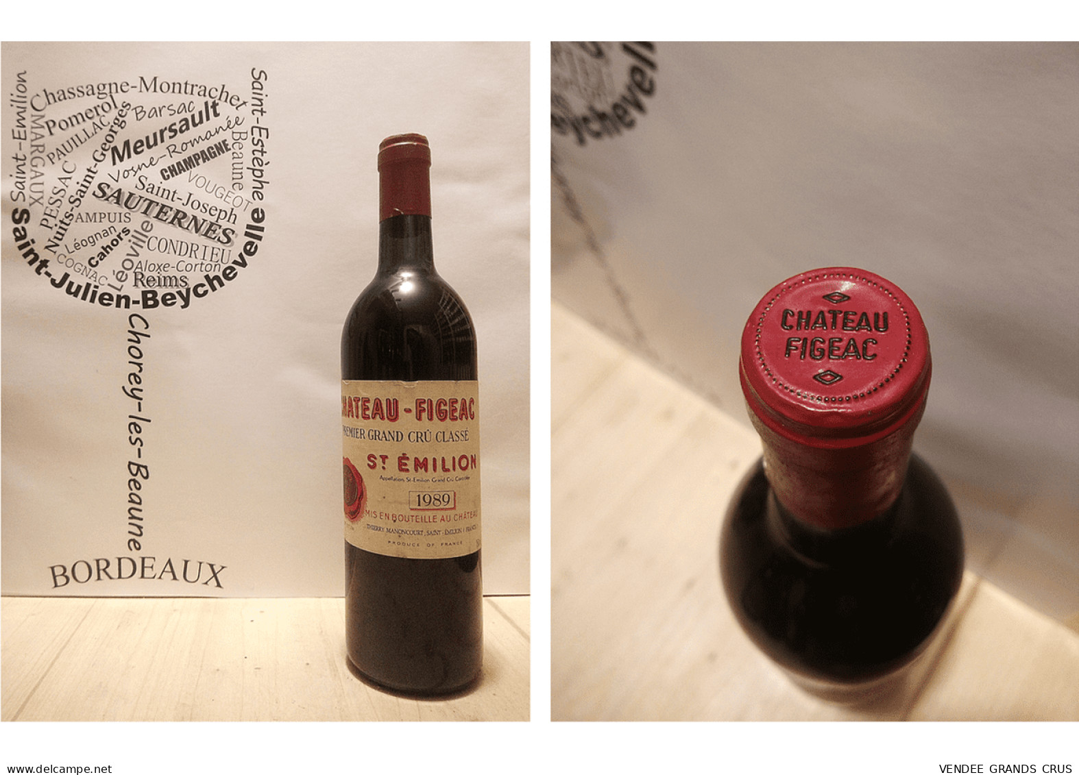 Château Figeac 1989 - Saint-Emilion - 1er Grand Cru Classé B – 75 Cl - Rouge - Wine