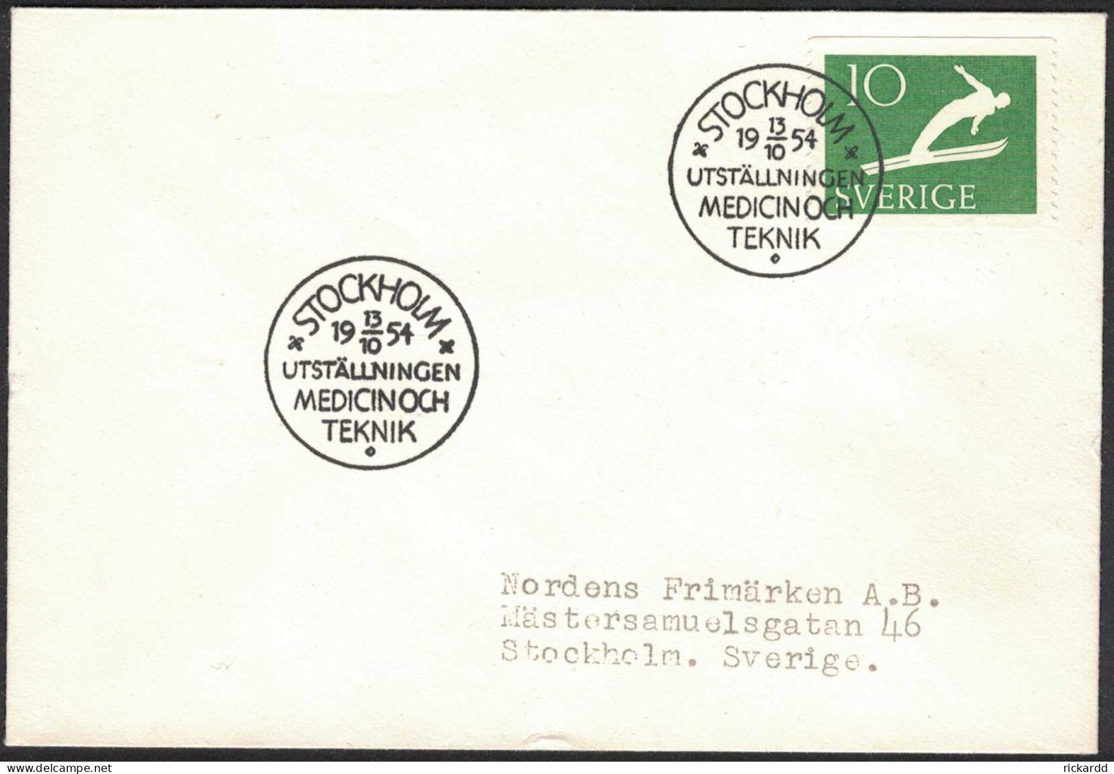 Cover With Special Cancellation "Utställningen Medicin Och Teknik" - Andere & Zonder Classificatie