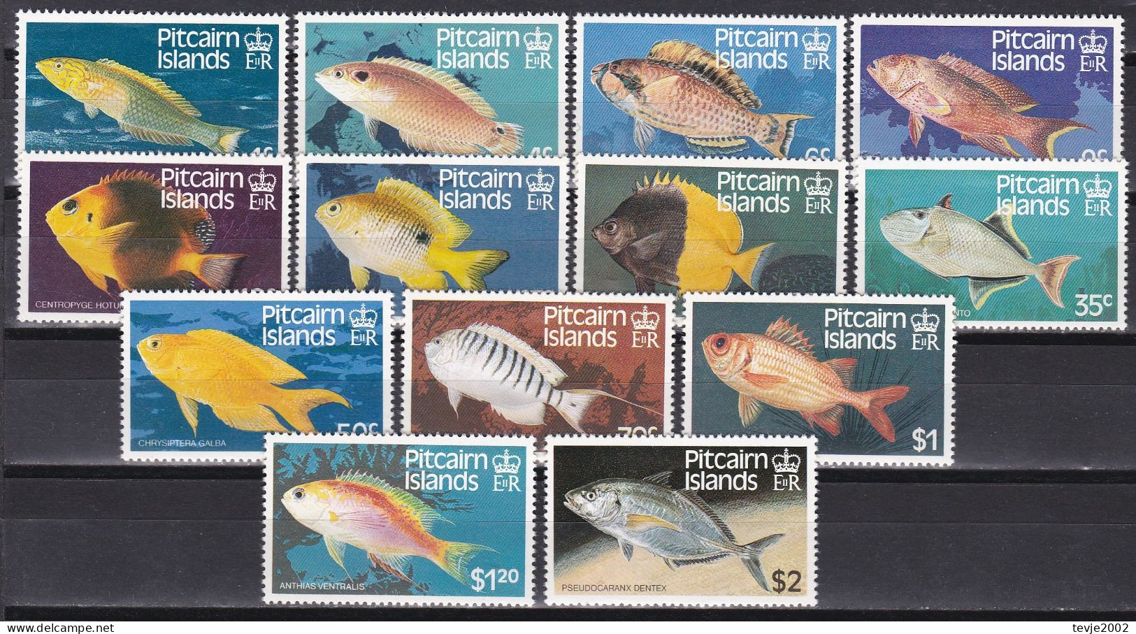 Pitcairn Islands 1984 - Mi.Nr. 238 - 250 - Postfrisch MNH - Tiere Animals Fische Fishes - Fishes