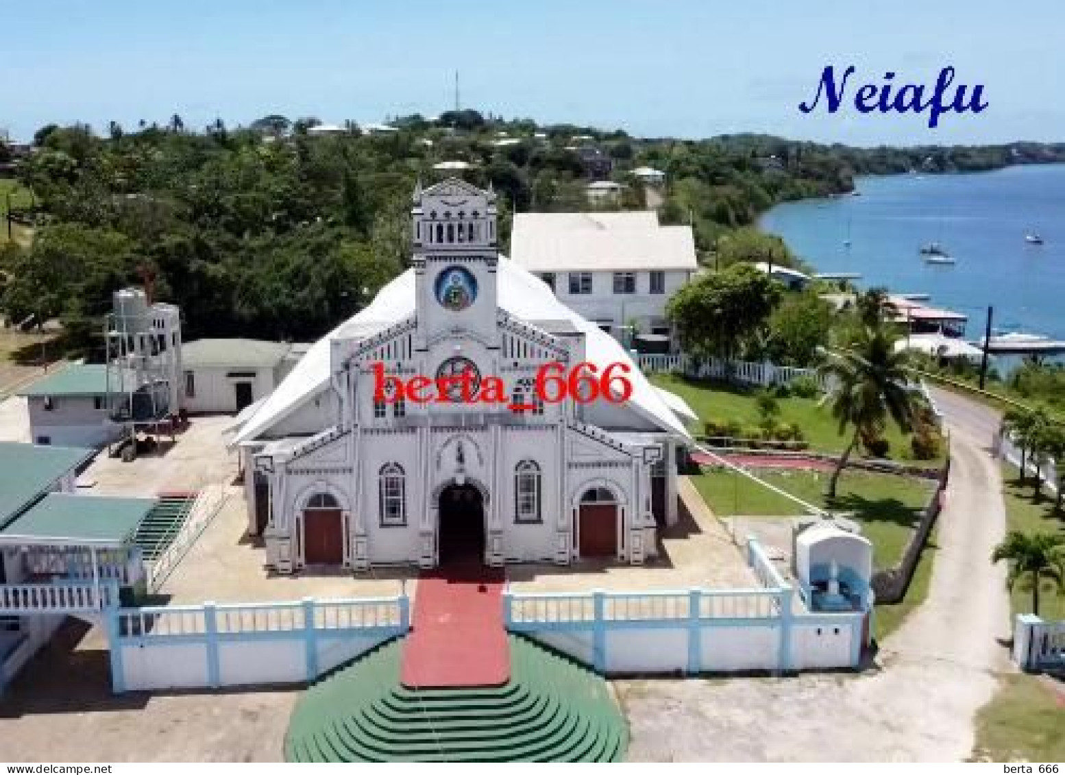 Tonga Neiafu Church New Postcard - Tonga