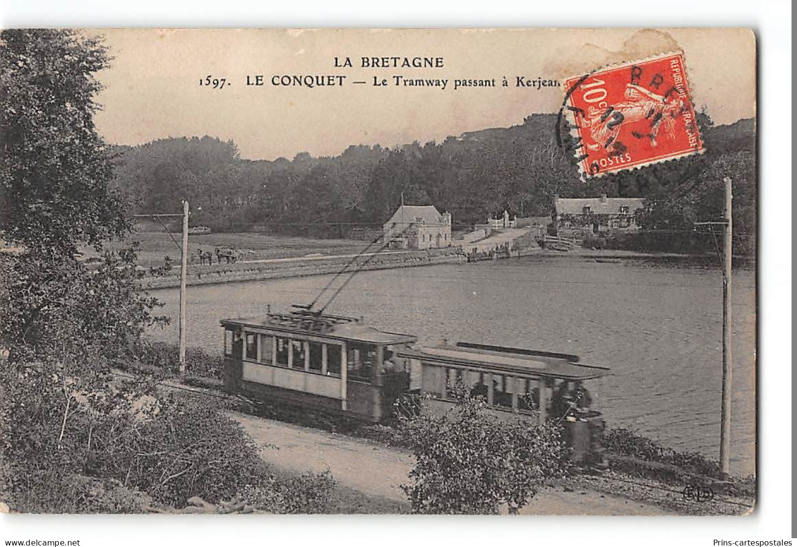 CPA 29 Le Conquet La Tramway Passant à Kerjean - Le Conquet