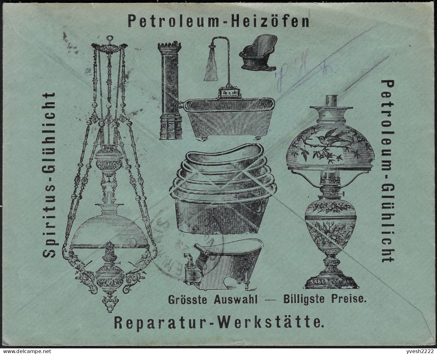Bavière 1907. Enveloppe Publicitaire, Ratisbonne. Appareils De Chauffage Au Pétrole, Lampes à Incandescence Au Pétrole - Erdöl