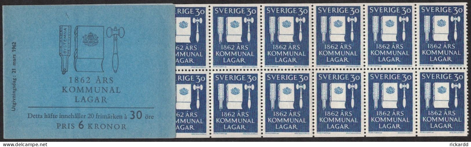 Sweden - Booklet: Facit #H146 Kommunallagarna 100 år - 1951-80