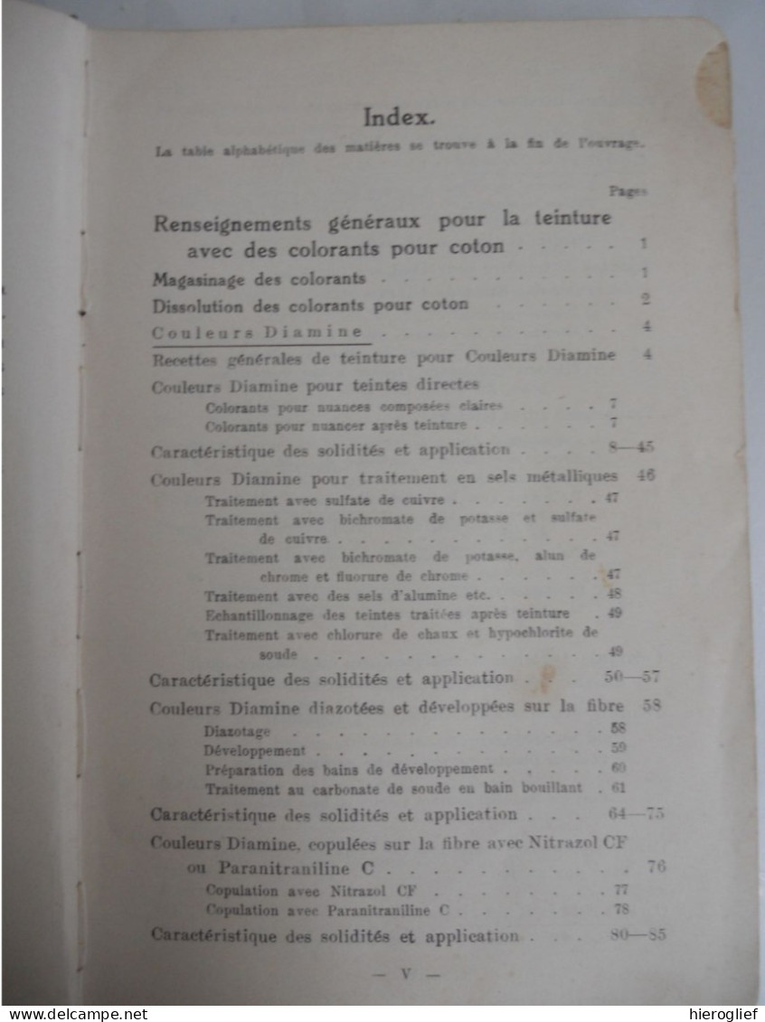 PETIT MANUEL DU TEINTURIER -I- Coton Et Autres Fibres Végétales /  Leopold Cassella & C°  1912 - Decorazione Di Interni