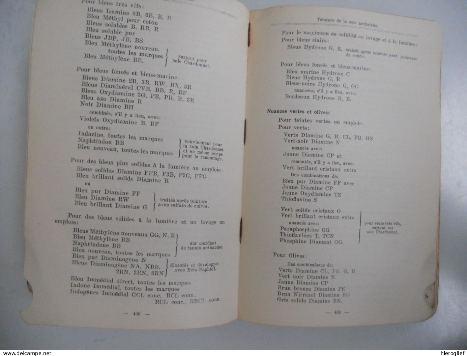 PETIT MANUEL DU TEINTURIER -I- coton et autres fibres végétales /  Leopold Cassella & C°  1912