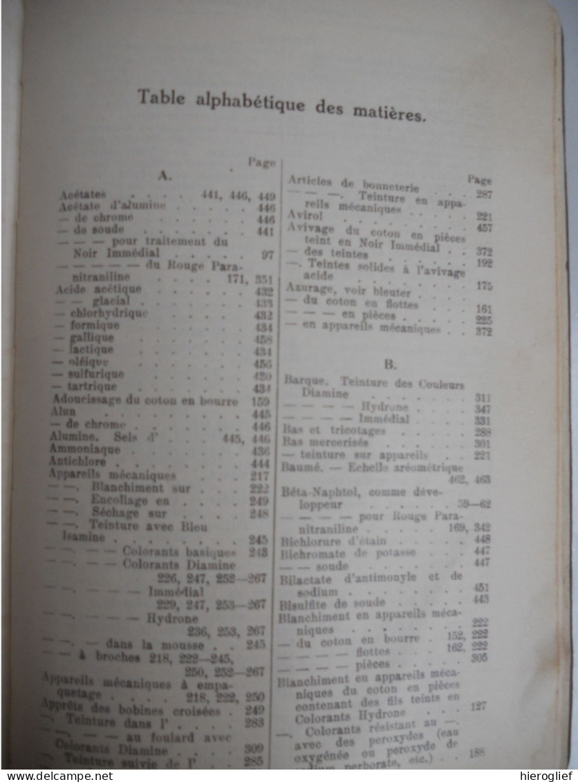 PETIT MANUEL DU TEINTURIER -I- coton et autres fibres végétales /  Leopold Cassella & C°  1912