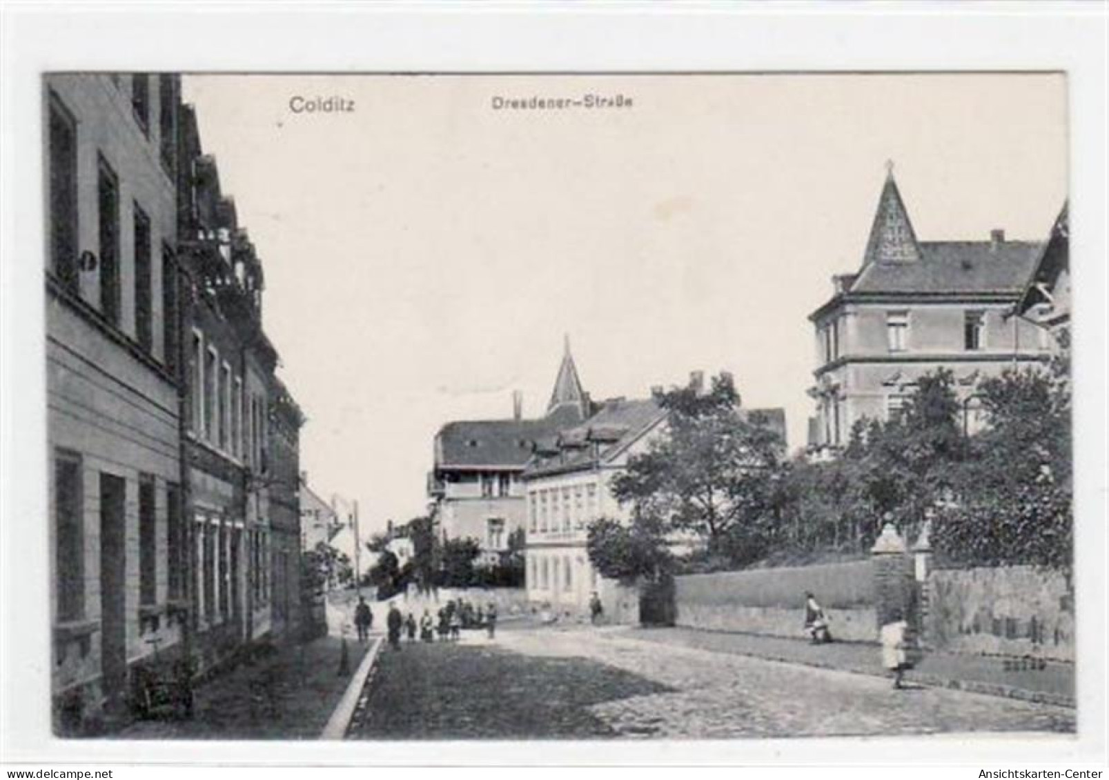 39020101 - Colditz Mit Dresdener - Strasse Gelaufen Von 1913. Gute Erhaltung. - Colditz