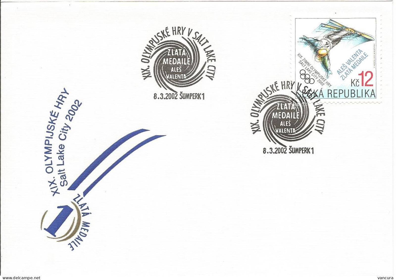 FDC 318 Czech Republic Salt Lake City Olympic Games 2002 - Invierno 2002: Salt Lake City