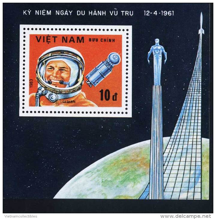 Vietnam Viet Nam MNH Perf Souvenir Sheet 1983 : International Dual Space Flights (Ms416B) - Vietnam