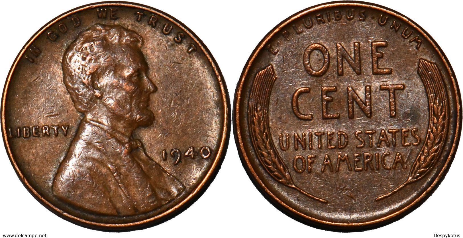 USA - 1918 Et 1940 - 2 X ONE CENT - 19-048 - 1909-1958: Lincoln, Wheat Ears Reverse