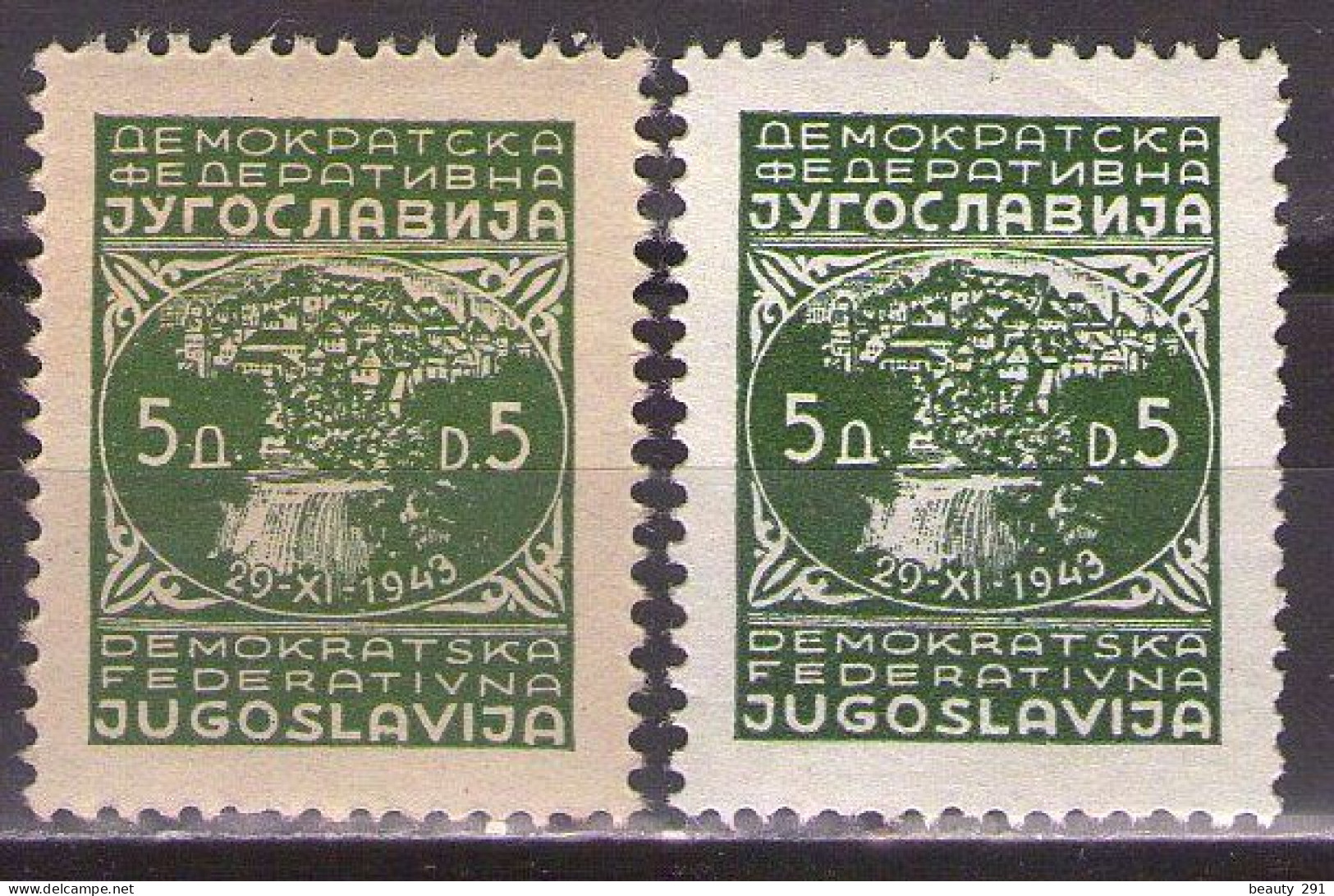 YUGOSLAVIA 1945/47 Michel 478xa,yb - Tito And Partisans Definitive - MNH**VF - Nuovi