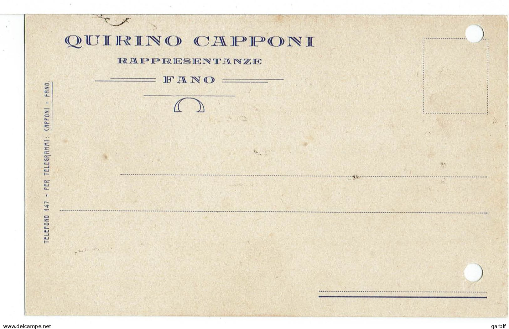 Fano - Quirino Capponi - Rappresentanze - Fp 1920 - Fano