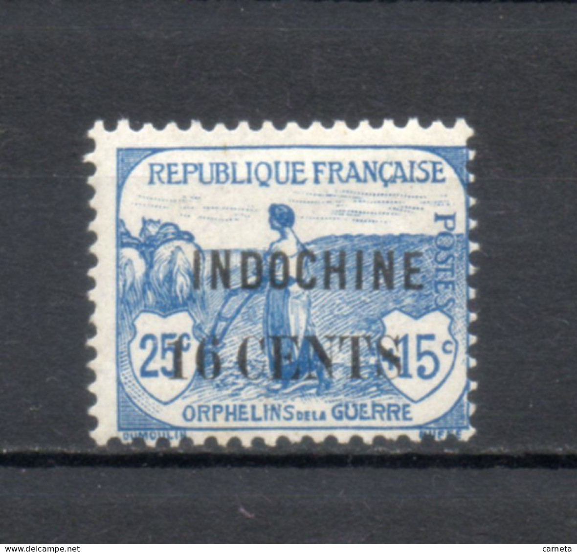 INDOCHINE  N° 91   NEUF AVEC CHARNIERE  COTE 2.00€     ORPHELINS DE GUERRE  SURCHARGE  VOIR DESCRIPTION - Unused Stamps