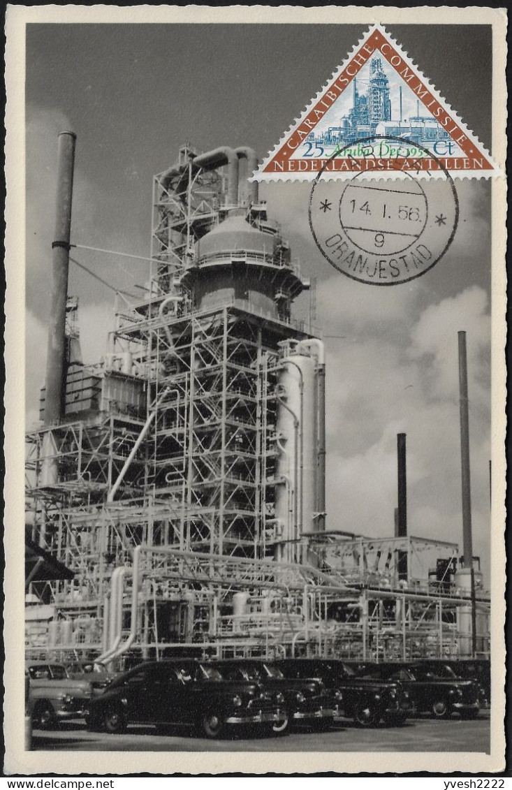 Antilles Néerlandaises 1955 Y&T 244. Installations De La Lago Oil Company, Saint-Nicolas, Aruba - Petrolio
