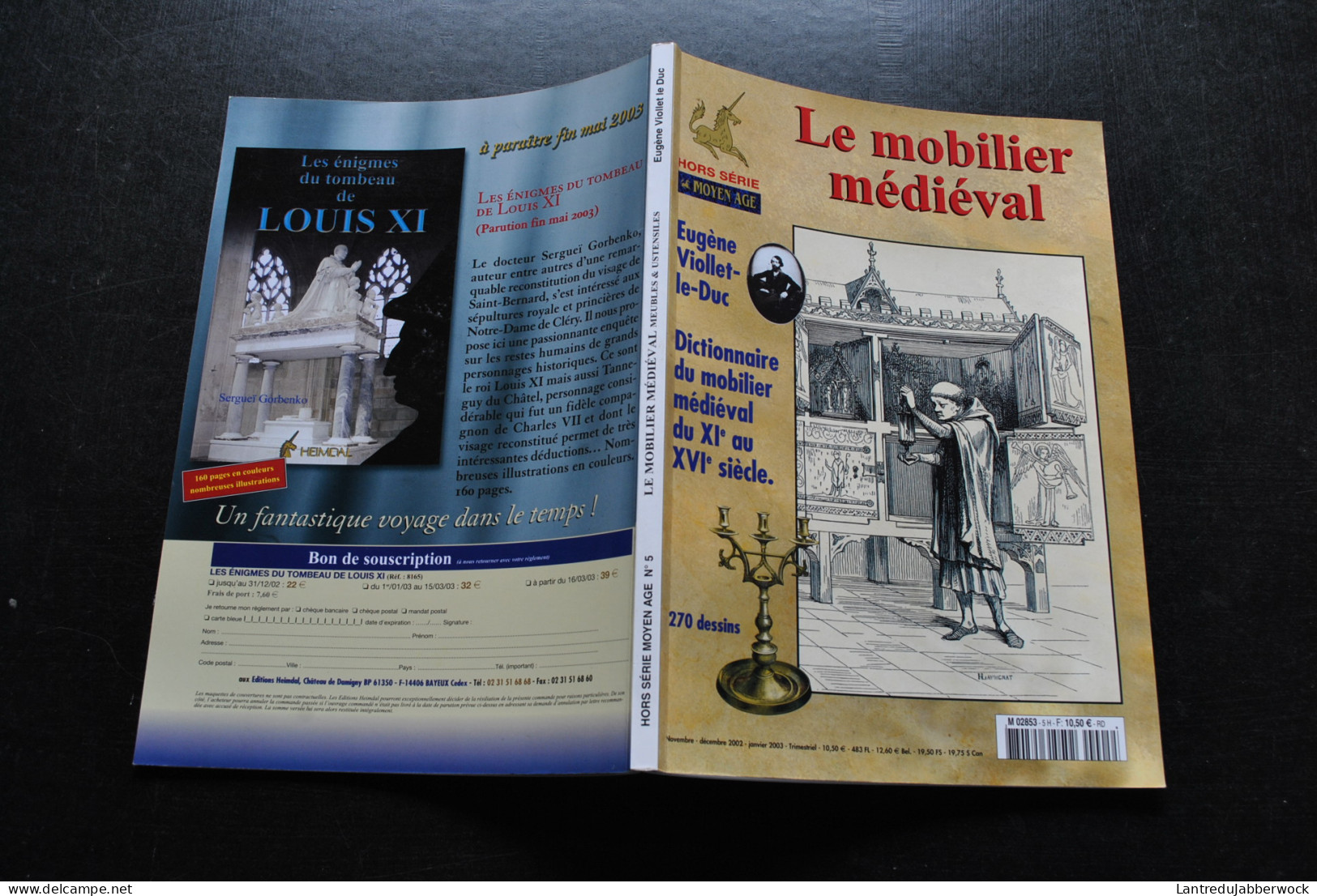 Hors Série N°5 Moyen Age Dictionnaire Du Mobilier Médiéval Du XIè Au XVIè Siècle Eugène Viollet-le-Duc 270 Dessins Revue - Zeitschriften & Kataloge