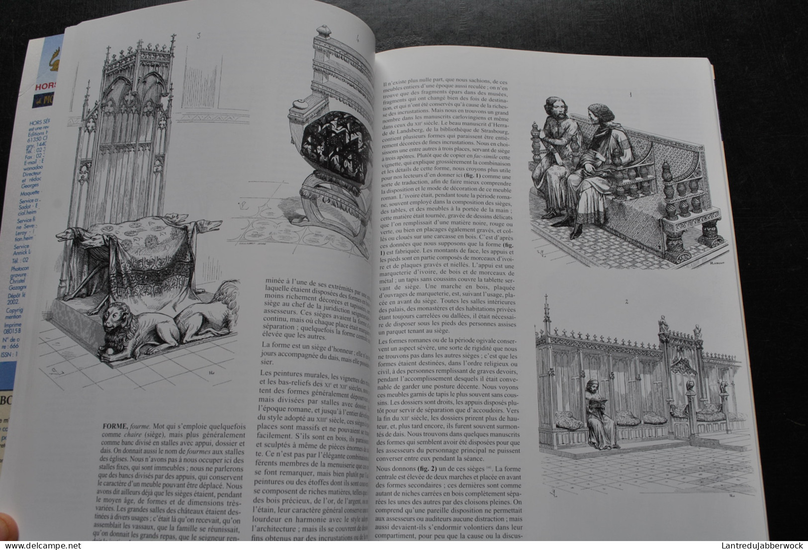 Hors Série N°5 Moyen Age Dictionnaire Du Mobilier Médiéval Du XIè Au XVIè Siècle Eugène Viollet-le-Duc 270 Dessins Revue - Magazines & Catalogs