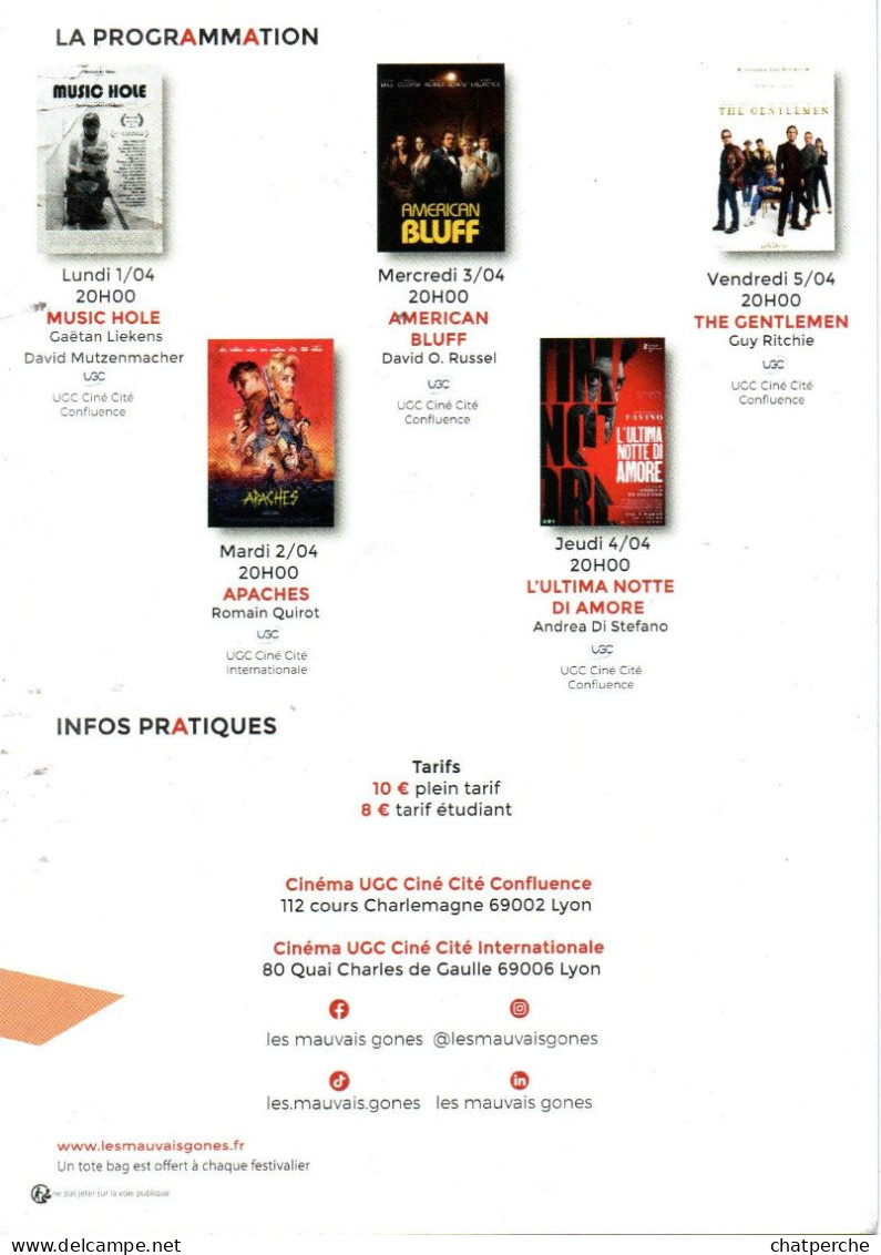CPM CINEMA FILM FESTIVAL LYON GANSTERS FESTIVAL 6 EME EDITION LES MAUVAIS GONES - Affiches Sur Carte