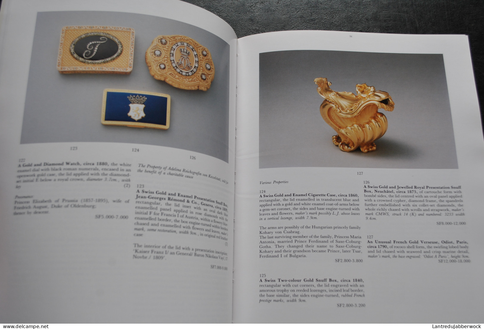 Catalogue De Vente Sotheby's Portrait Miniatures Gold Boxes Objects Of Vertu Russian Works Of Art And Fabergé Argenterie - Revistas & Catálogos