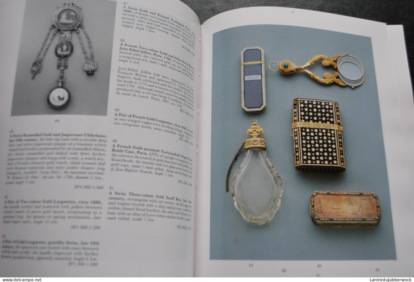 Catalogue de vente Sotheby's Portrait Miniatures Gold Boxes Objects of vertu Russian Works of Art and Fabergé argenterie