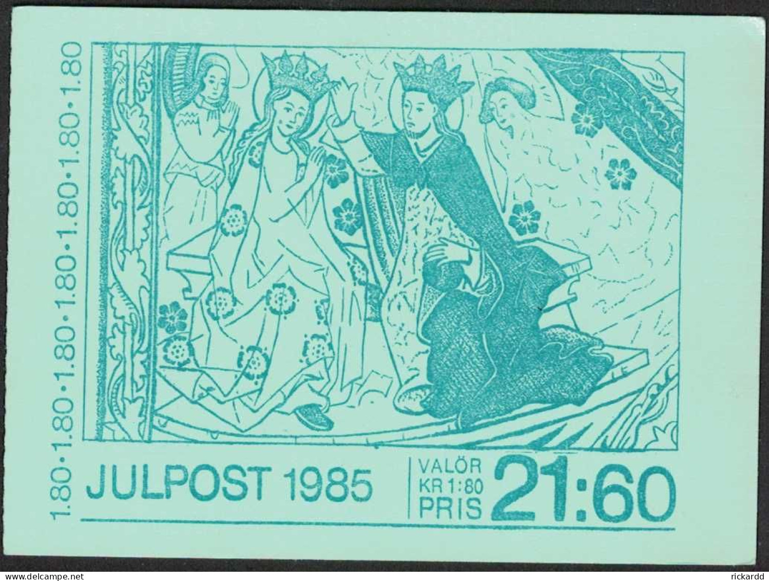 Sweden - Booklet: Facit #H362 Julpost Fat Digits On The Price - 1981-..