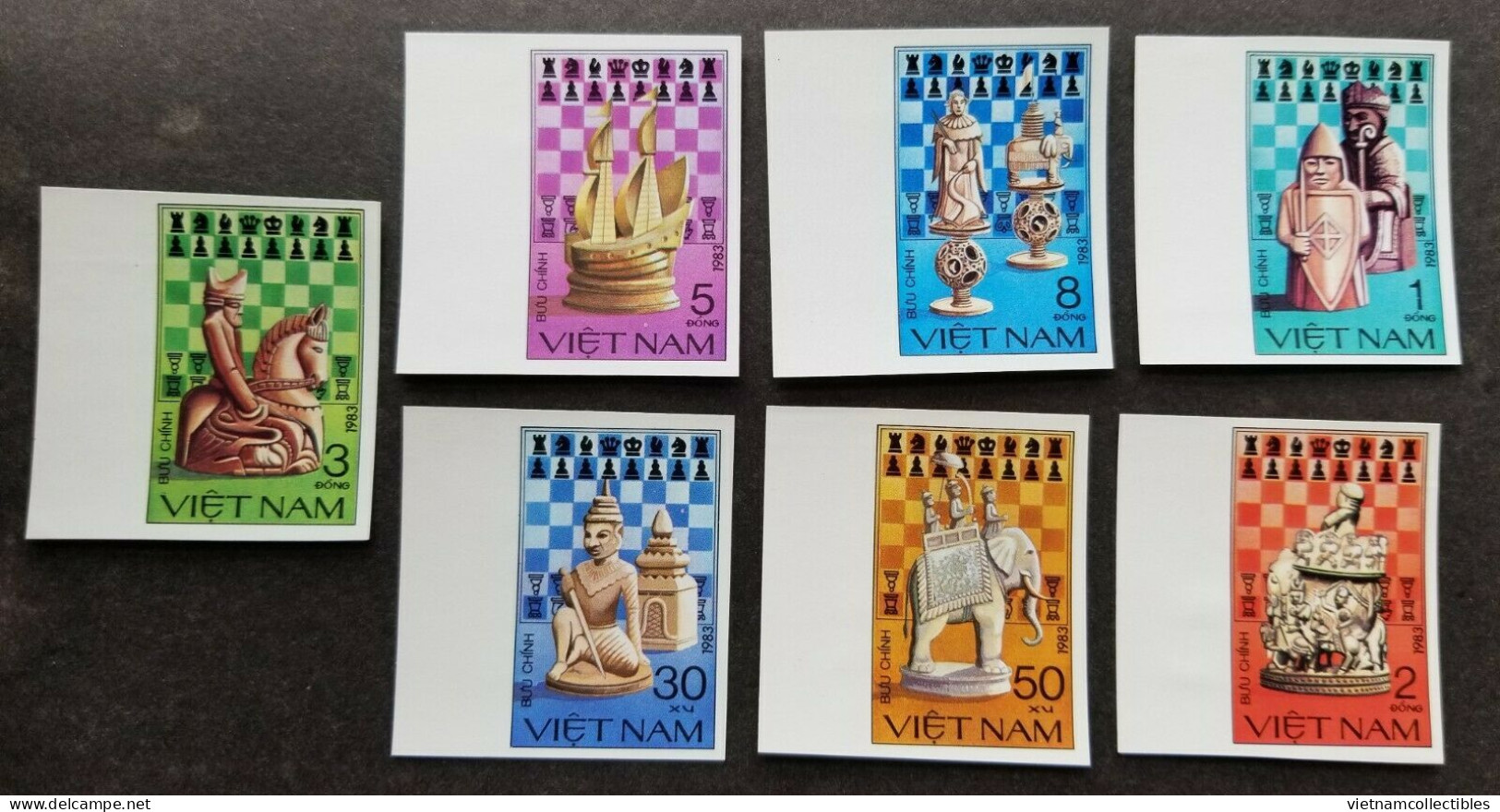 Vietnam Viet Nam MNH Imperf Stamps 1983 : Chess / Elephant / Horse / Bishop / Pawn / King (Ms419) - Vietnam