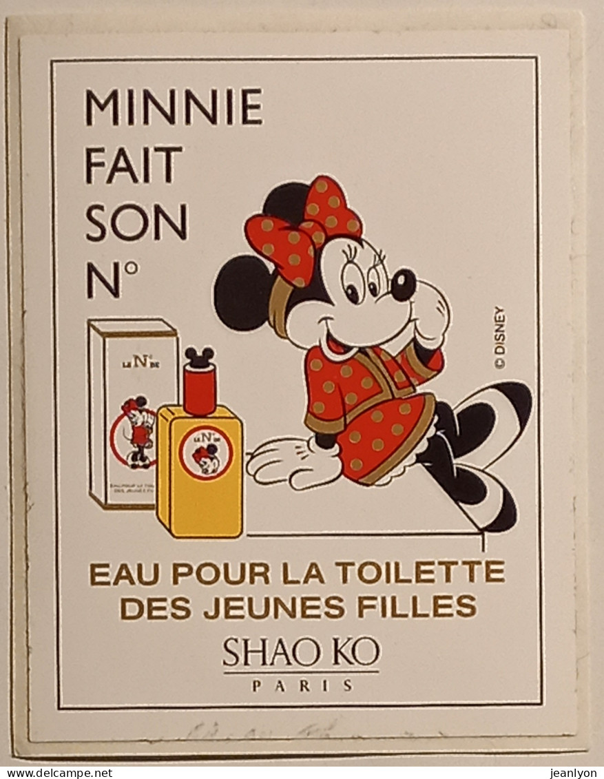MINNIE / DISNEY - PARFUM - Eau Pour La Toilette Des Jeunes Filles / SHAO KO PARIS - Autocollant - Pegatinas